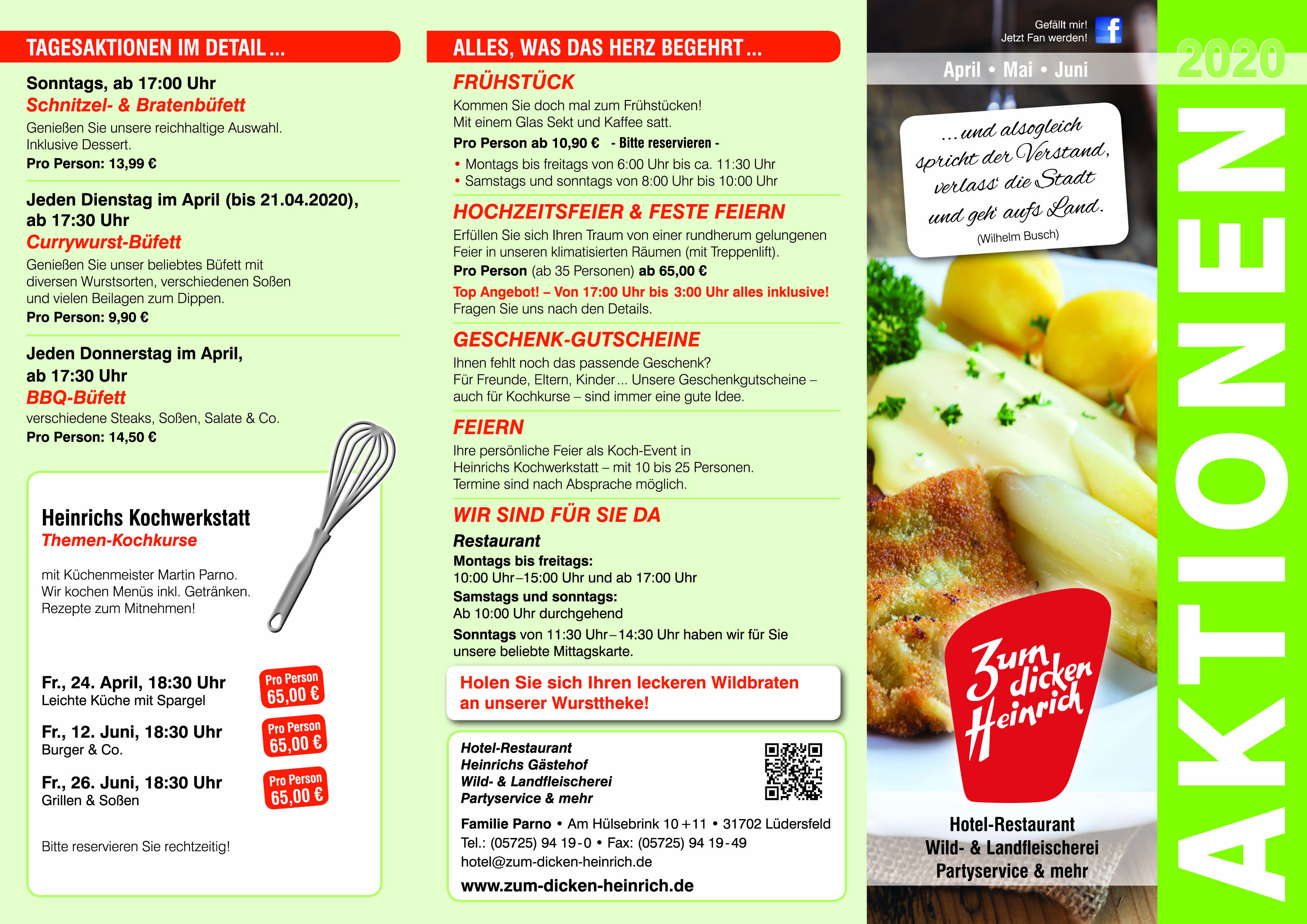 Hotel Restaurant "Zum dicken Heinrich" in Lüdersfeld bei Stadthagen